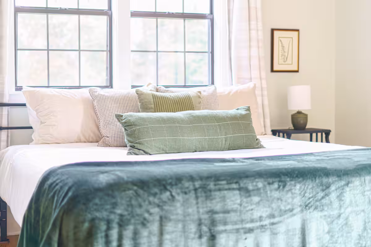 Private king bedroom for retreat guests